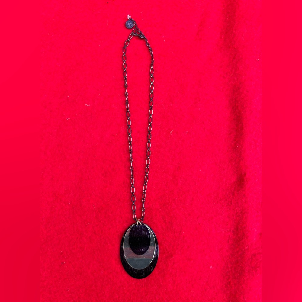 Two tone black and gold necklace costume necklace